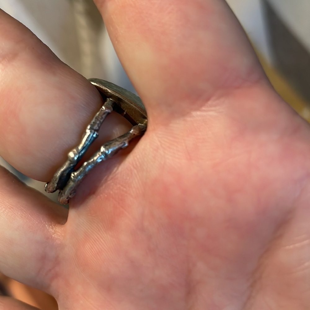 Wild Pine Turquoise and Amber ring size 8 - Picture 4 of 4